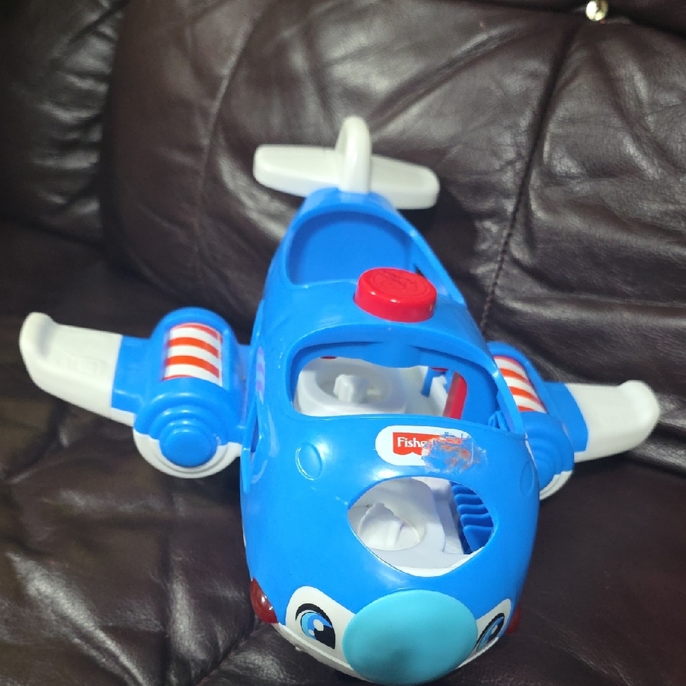 Fisher-Price Blue and Red Toy Car